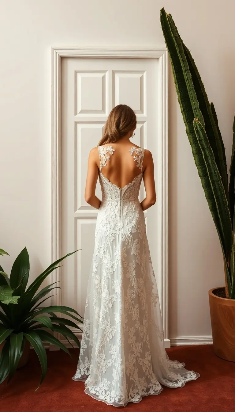 Lace formal maxi in white