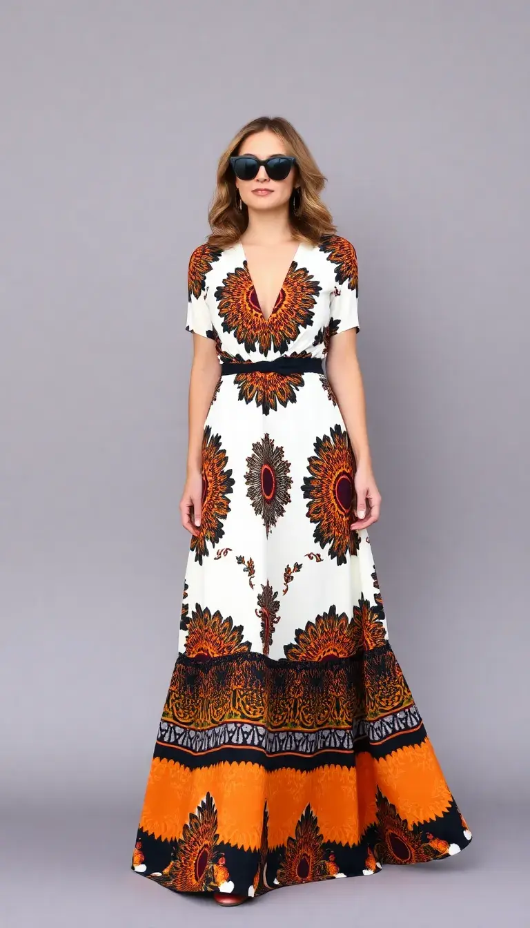 Printed Maxi Dress Bold