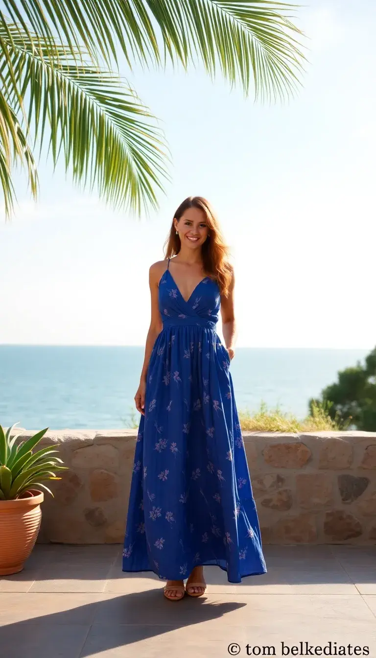Petite Maxi Dress in blue