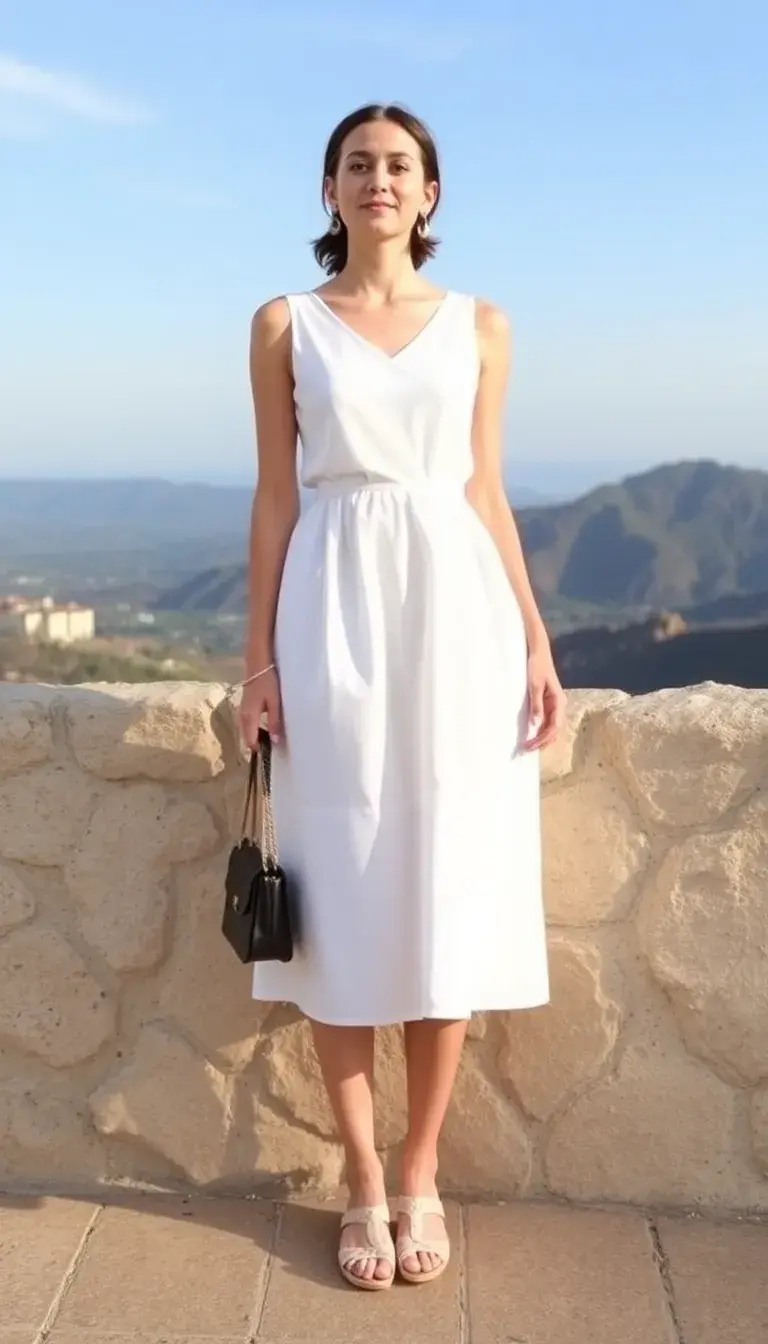 Pure White A-Line Dress