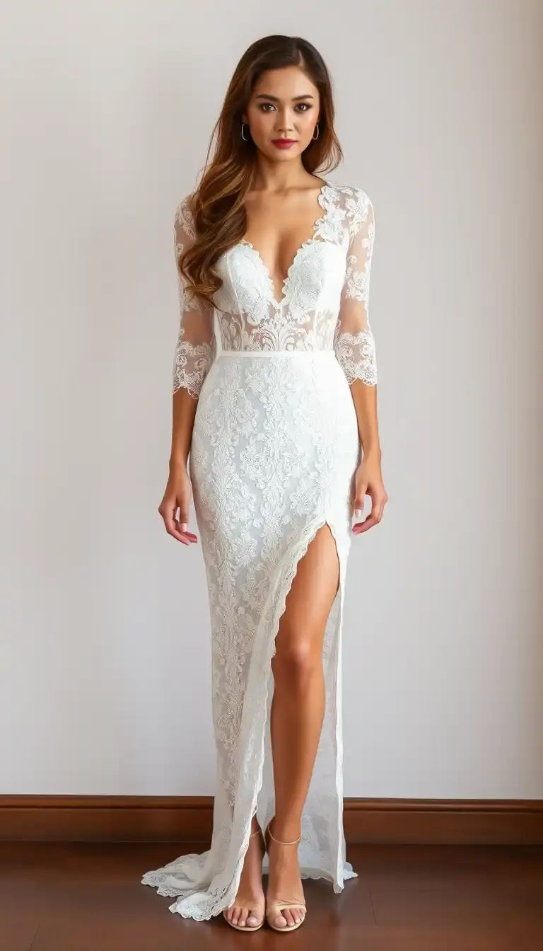 Ivory White Lace Dress