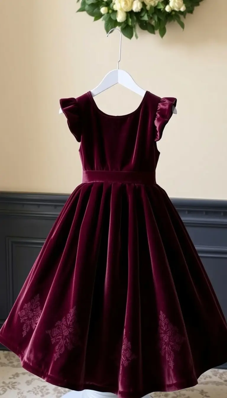 Velvet Baby Shower Dress