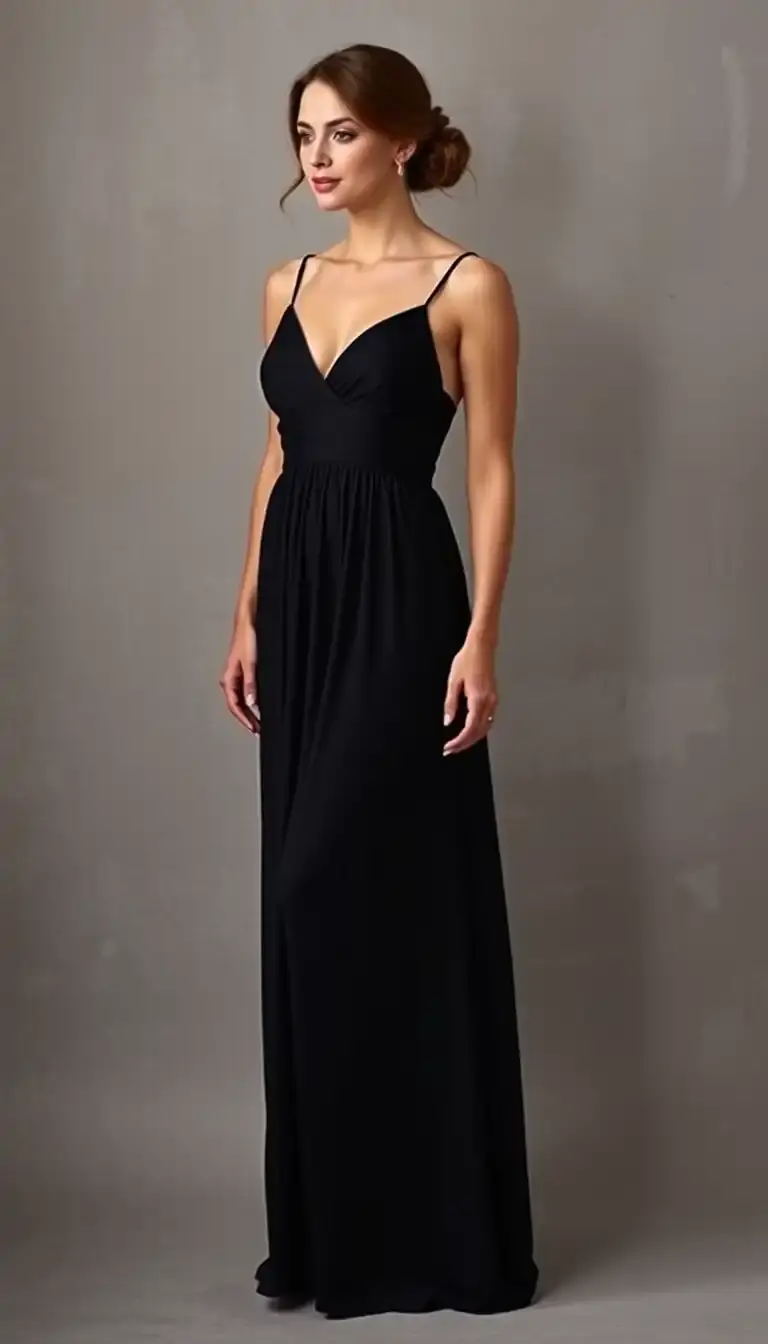 Black Bridesmaid Maxi