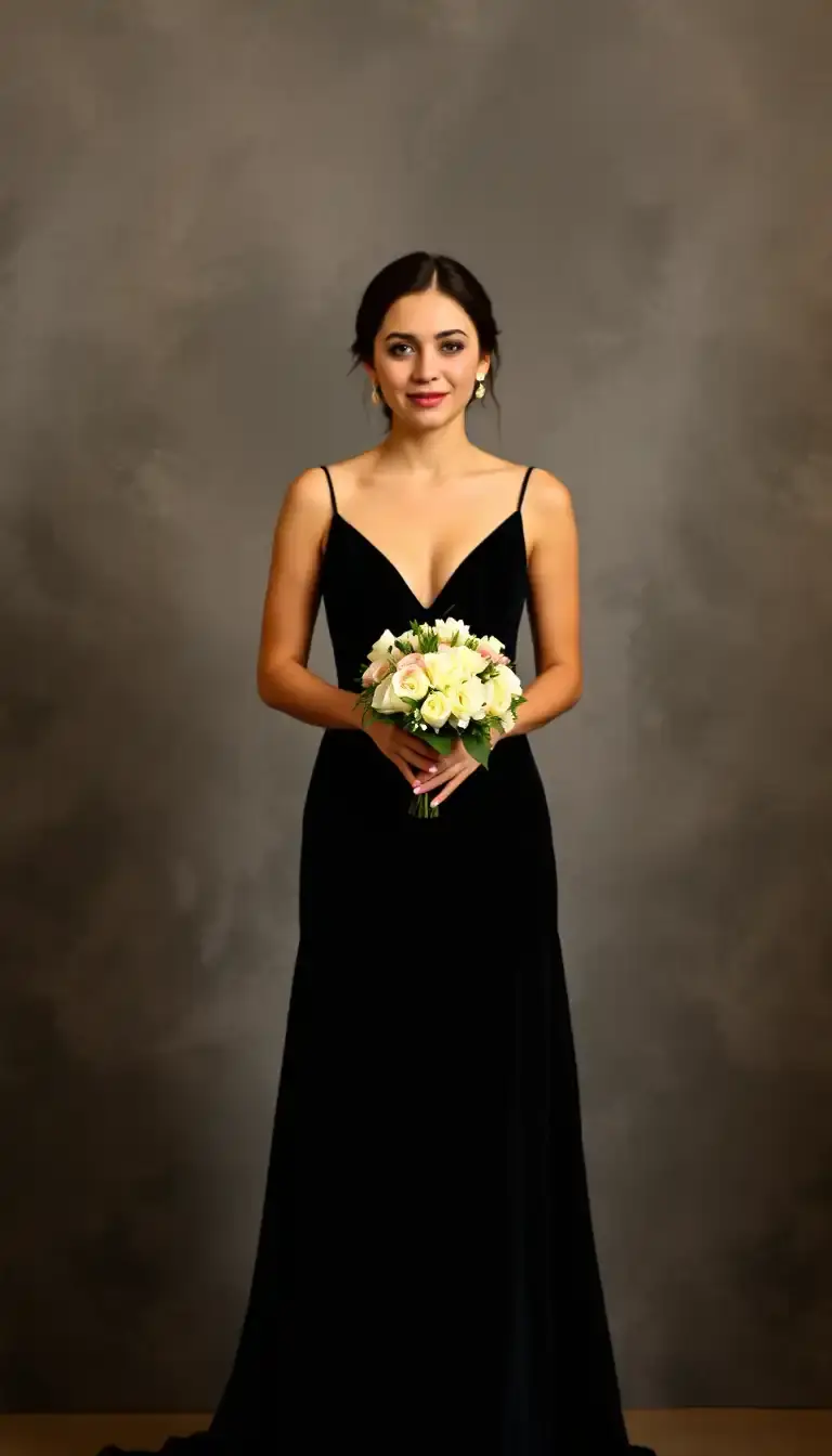 Black Bridesmaid Velvet