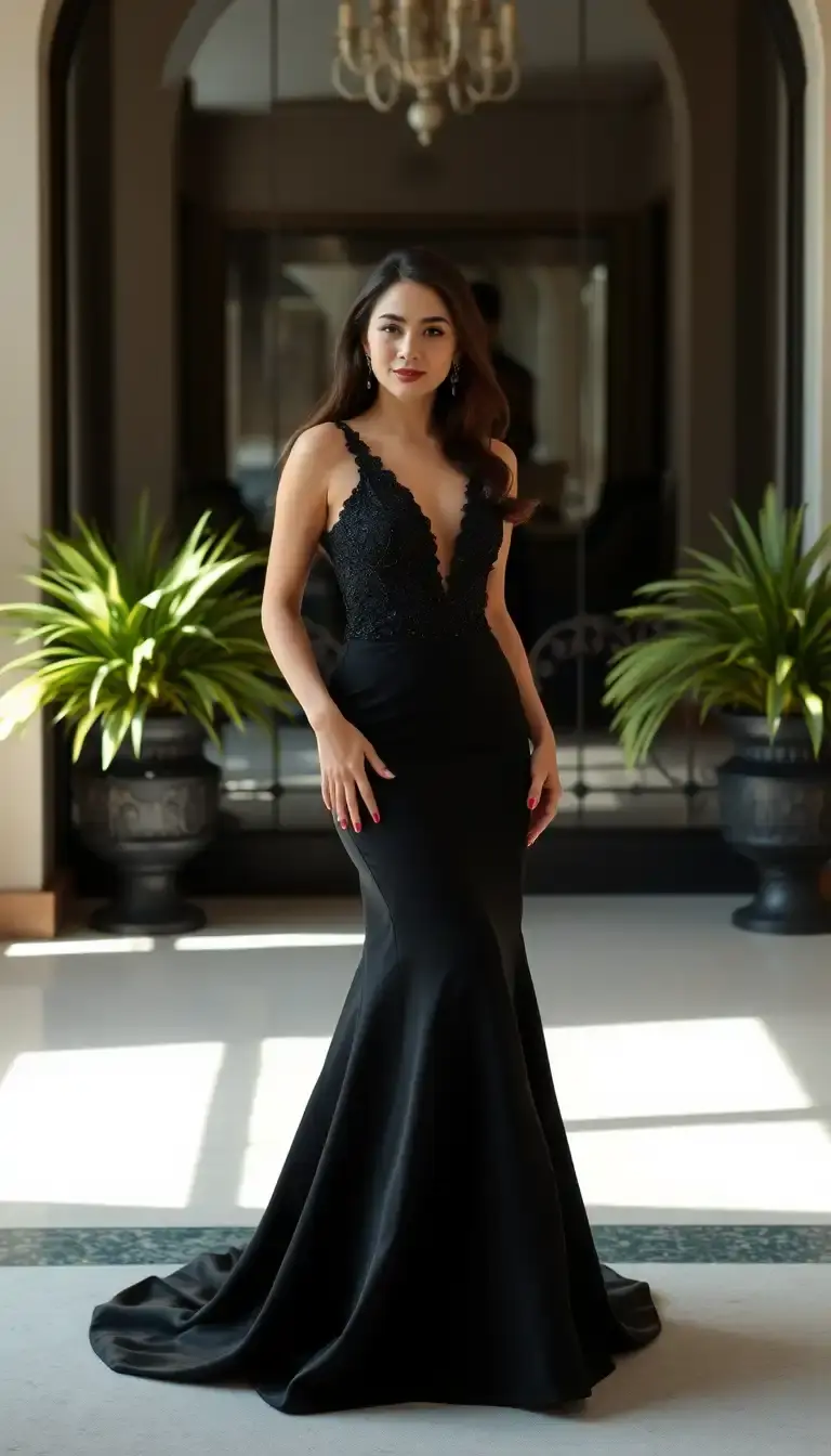 Black formal mermaid dress
