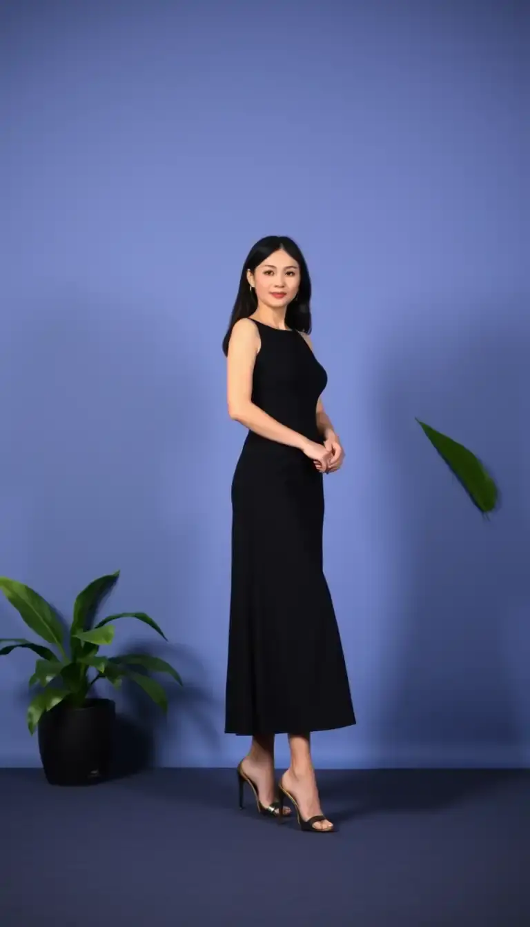 Black formal a-line dress