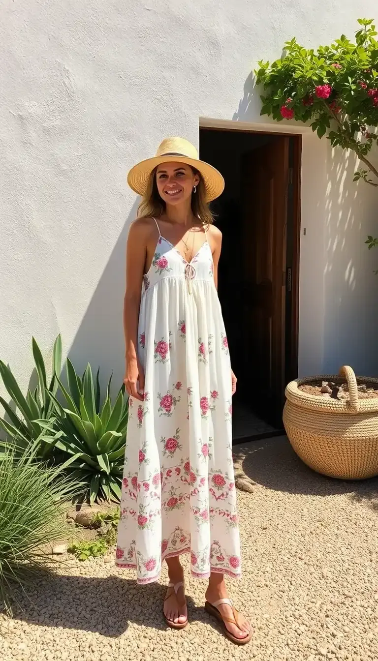 Cotton boho sundress