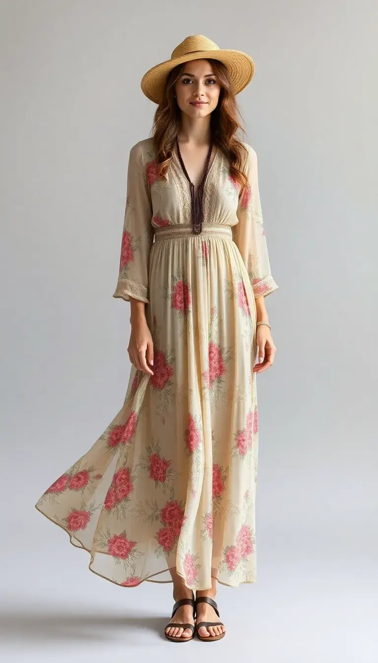Chiffon boho dress