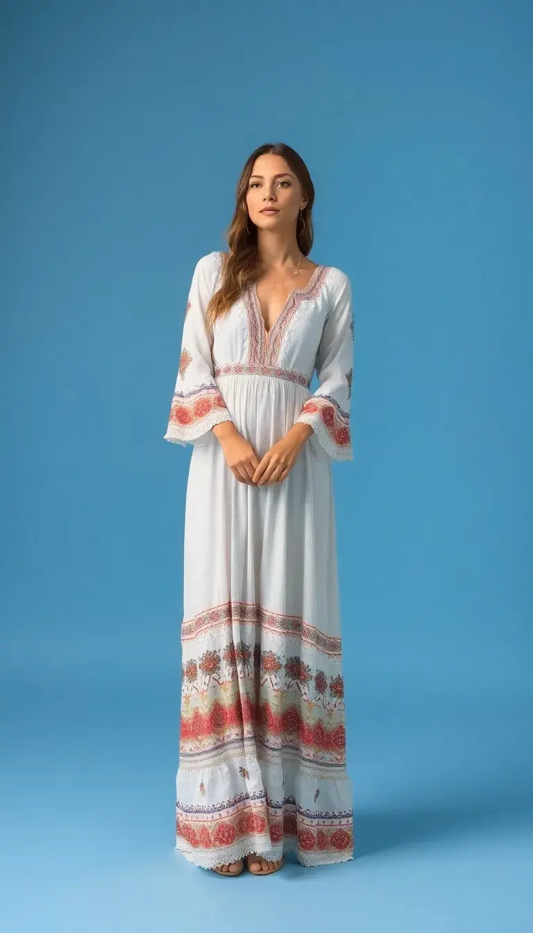 Sleeve Boho Wedding Dress