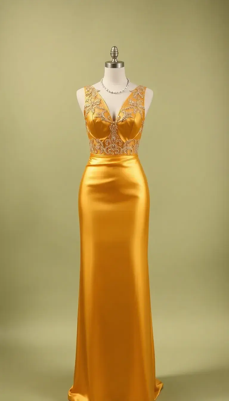 Gold Prom Satin dress