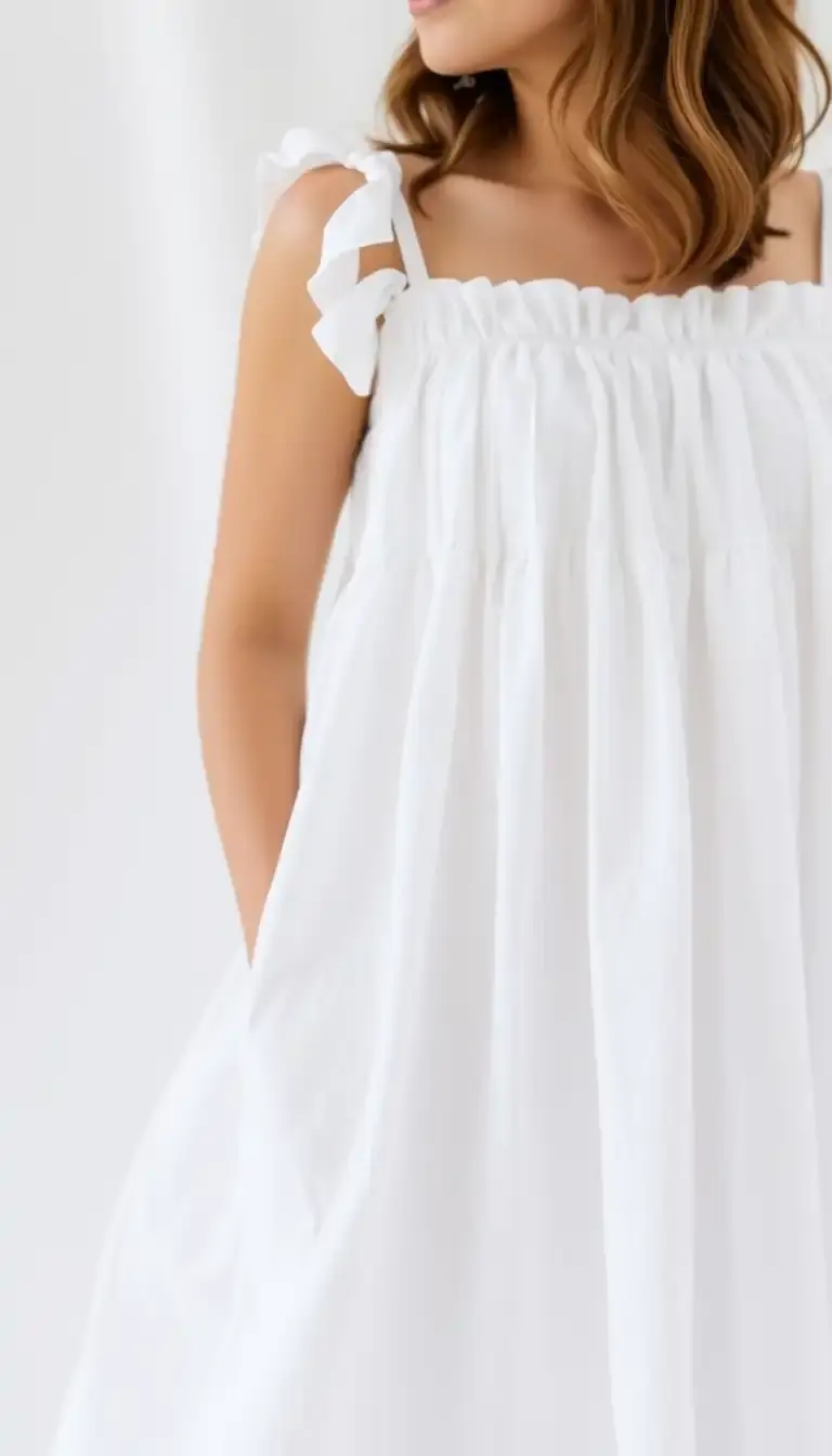 Cotton easter sundress in white