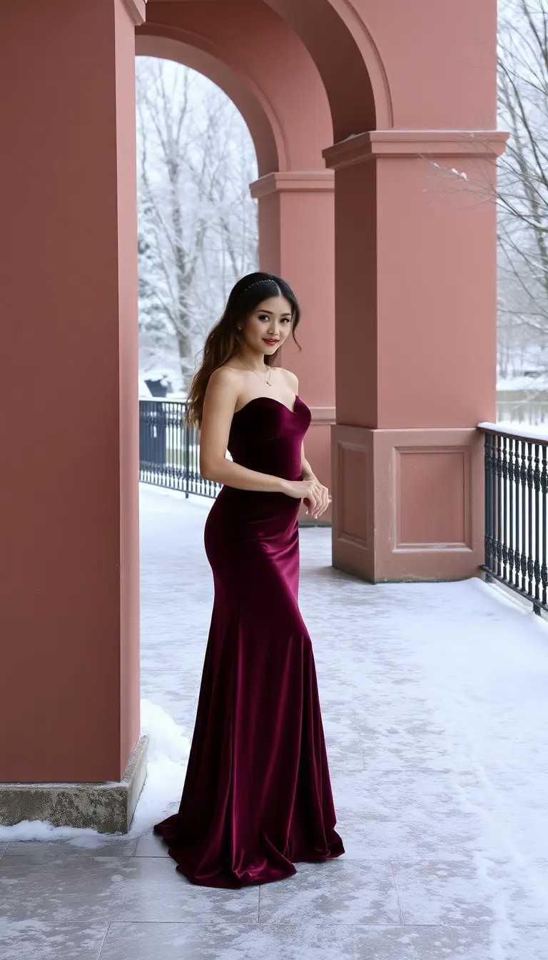 Burgundy Formal Dress