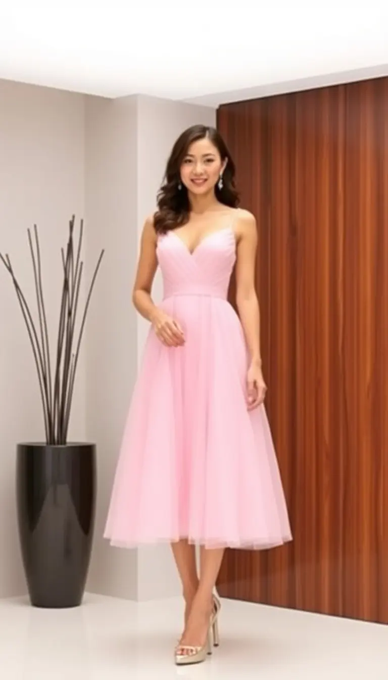 Pink Formal Cocktail Dress
