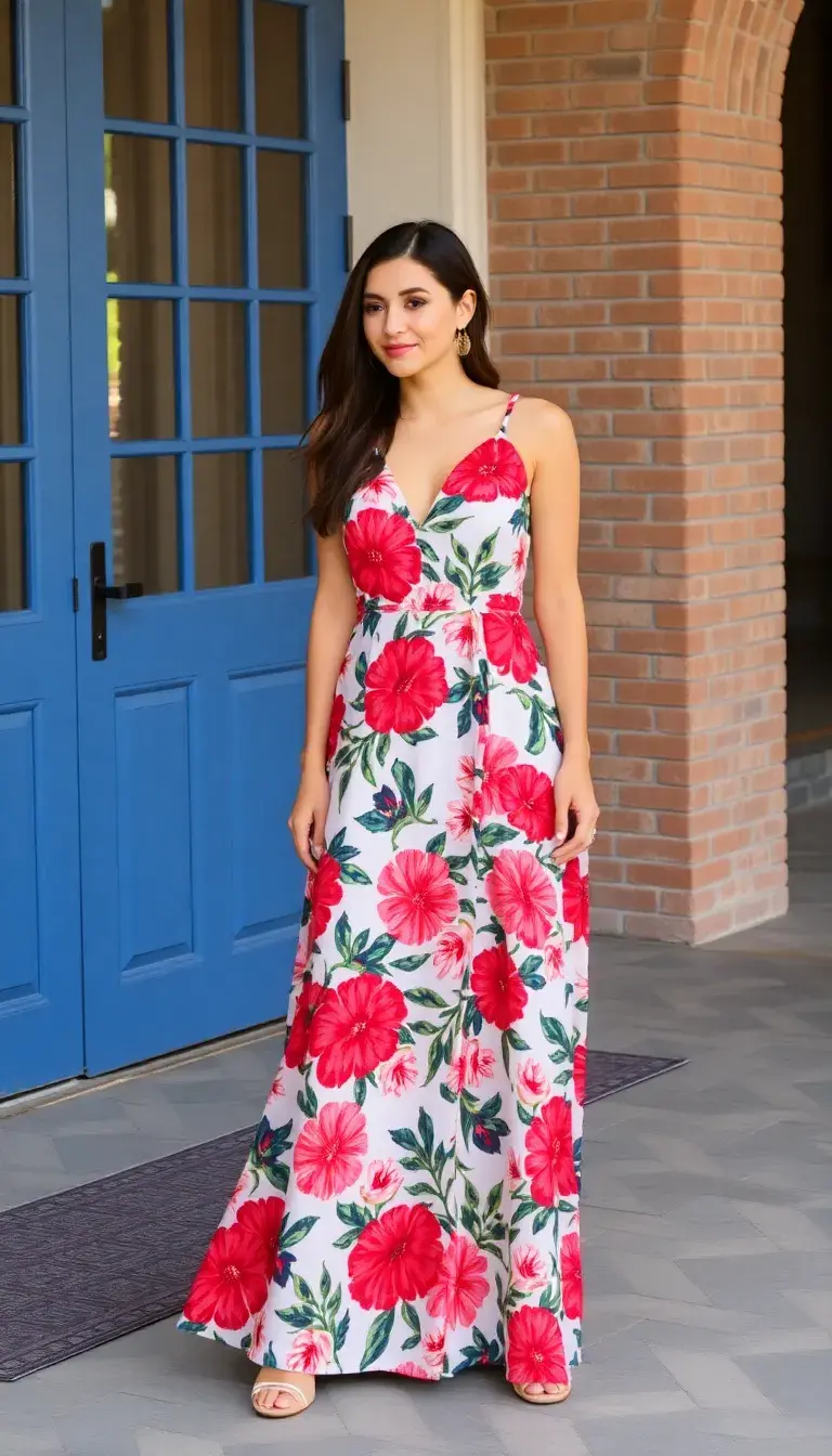 Bold Floral Maxi Dress