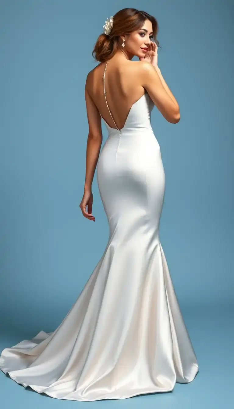 Satin Mermaid Wedding Dress