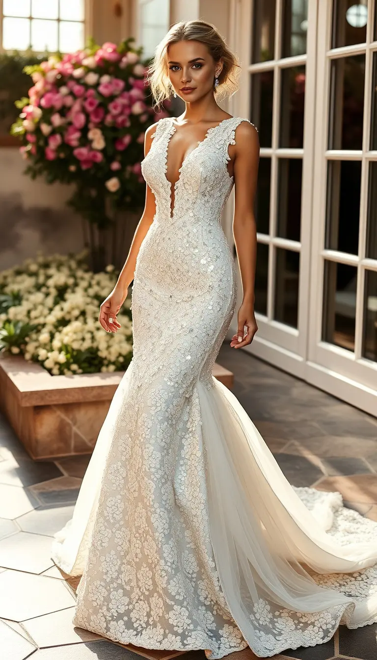 Sequin Mermaid Wedding Dress
