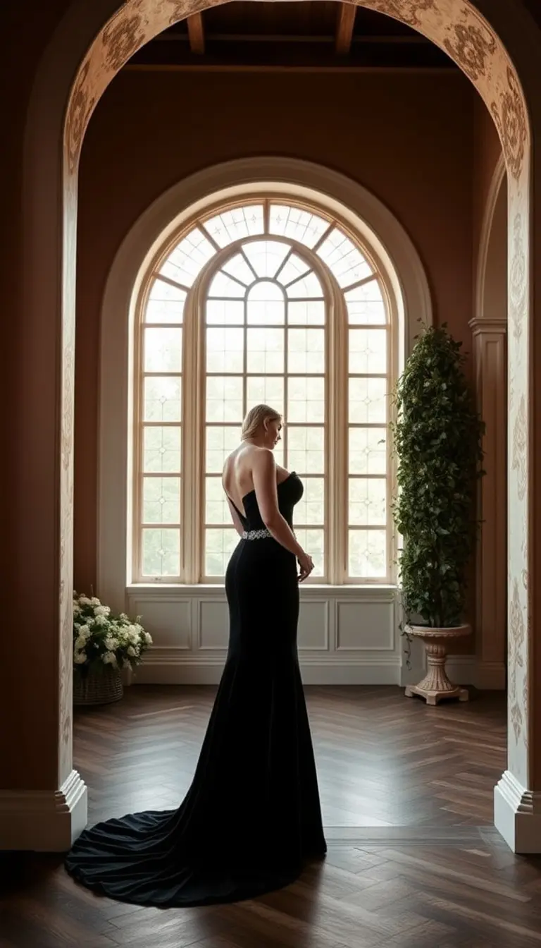 Velvet Mermaid Wedding Dress