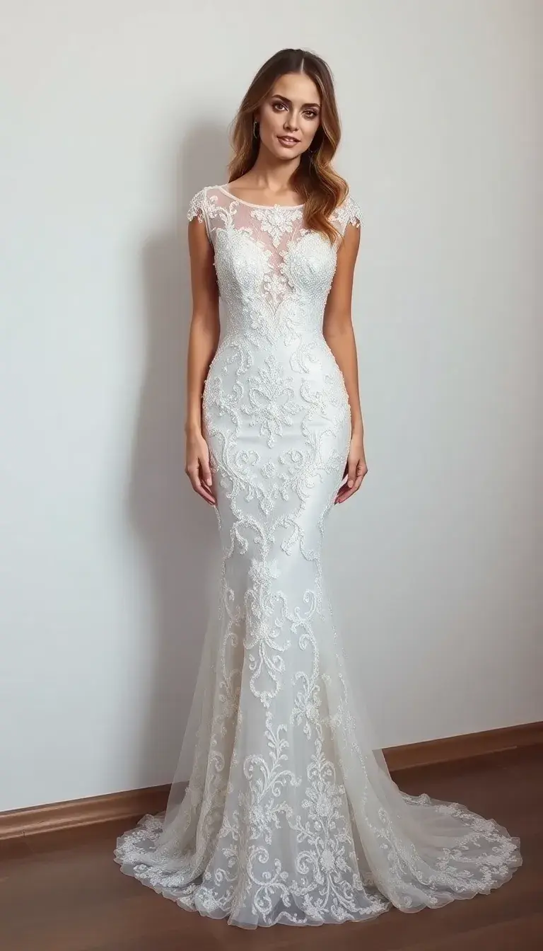 Beaded Mermaid Wedding Dress