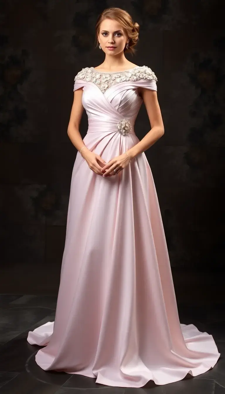 Taffeta Mother Bride Ball Gown