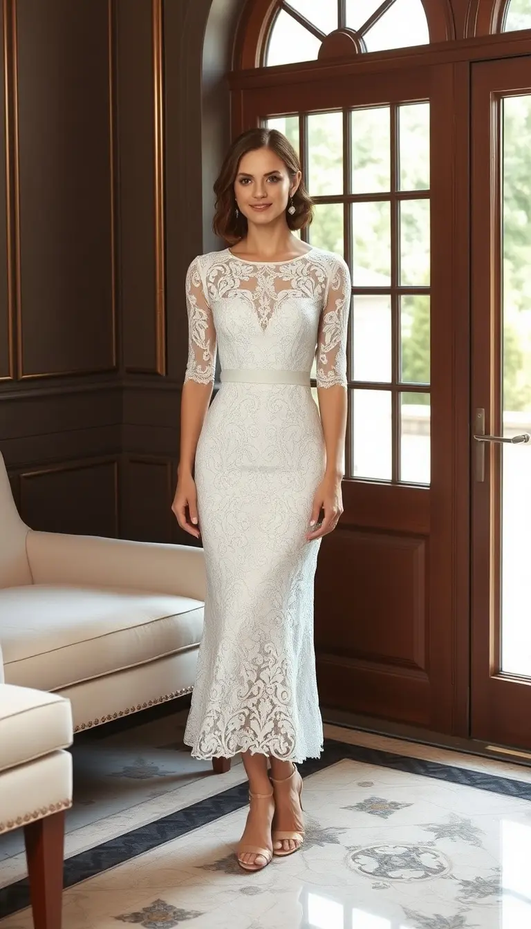 Elegant MOB Lace Dress