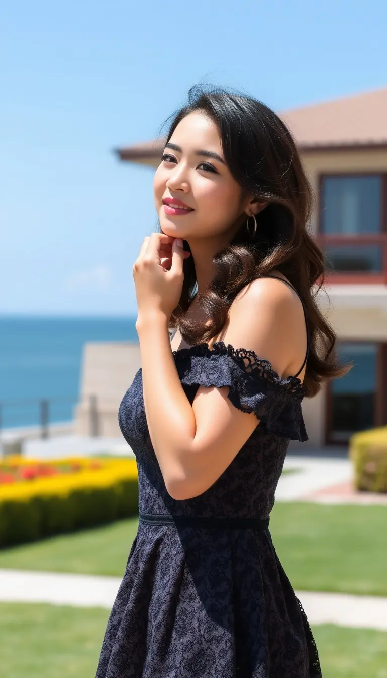 Off the shoulder lace dress