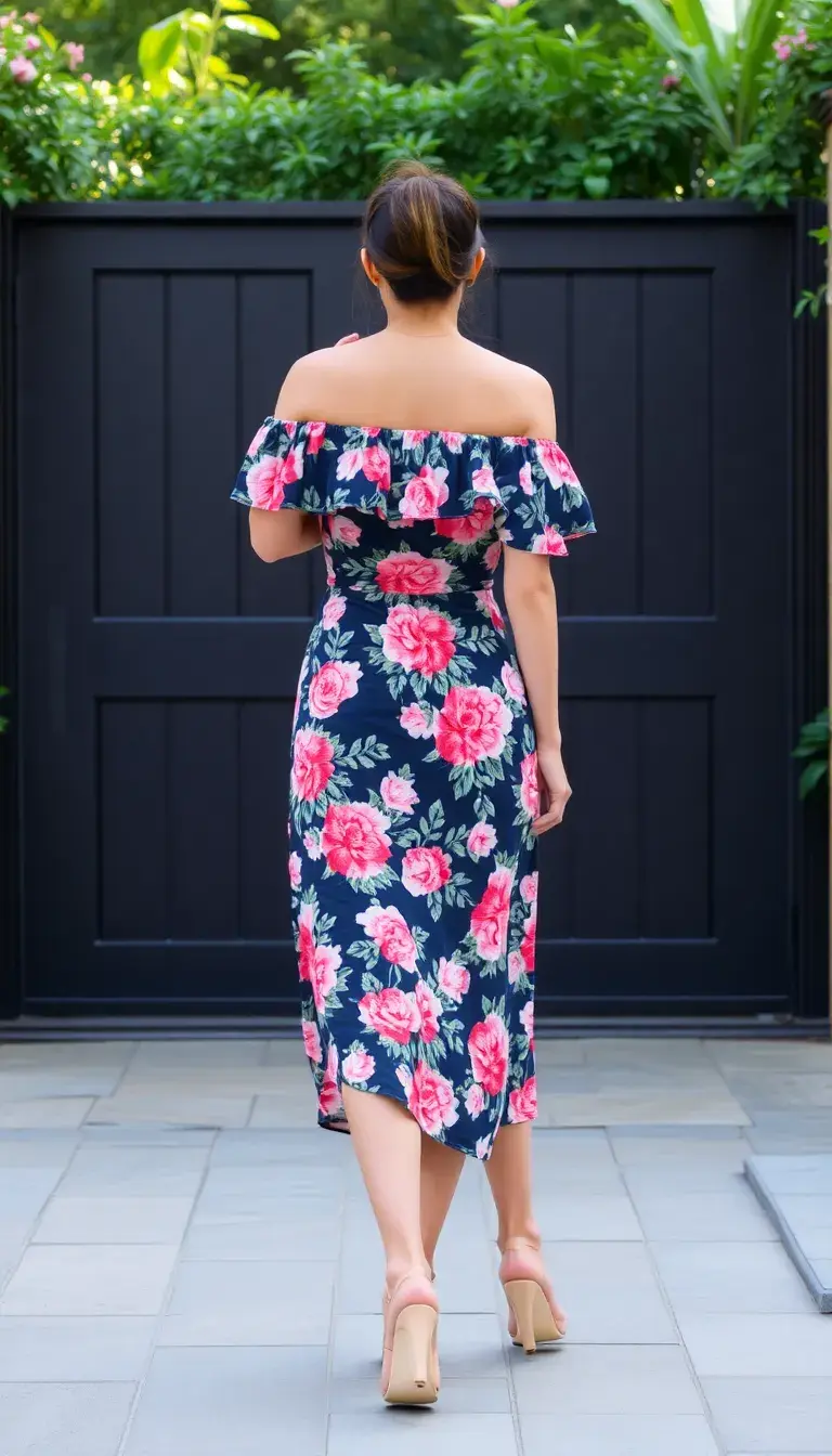 Off the shoulder floral dress