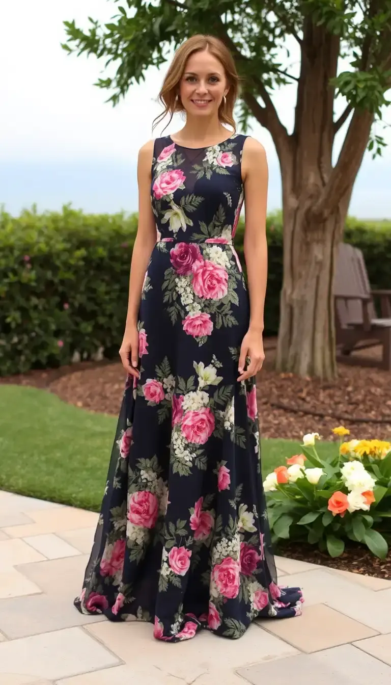 floral rehearsal dinner dress