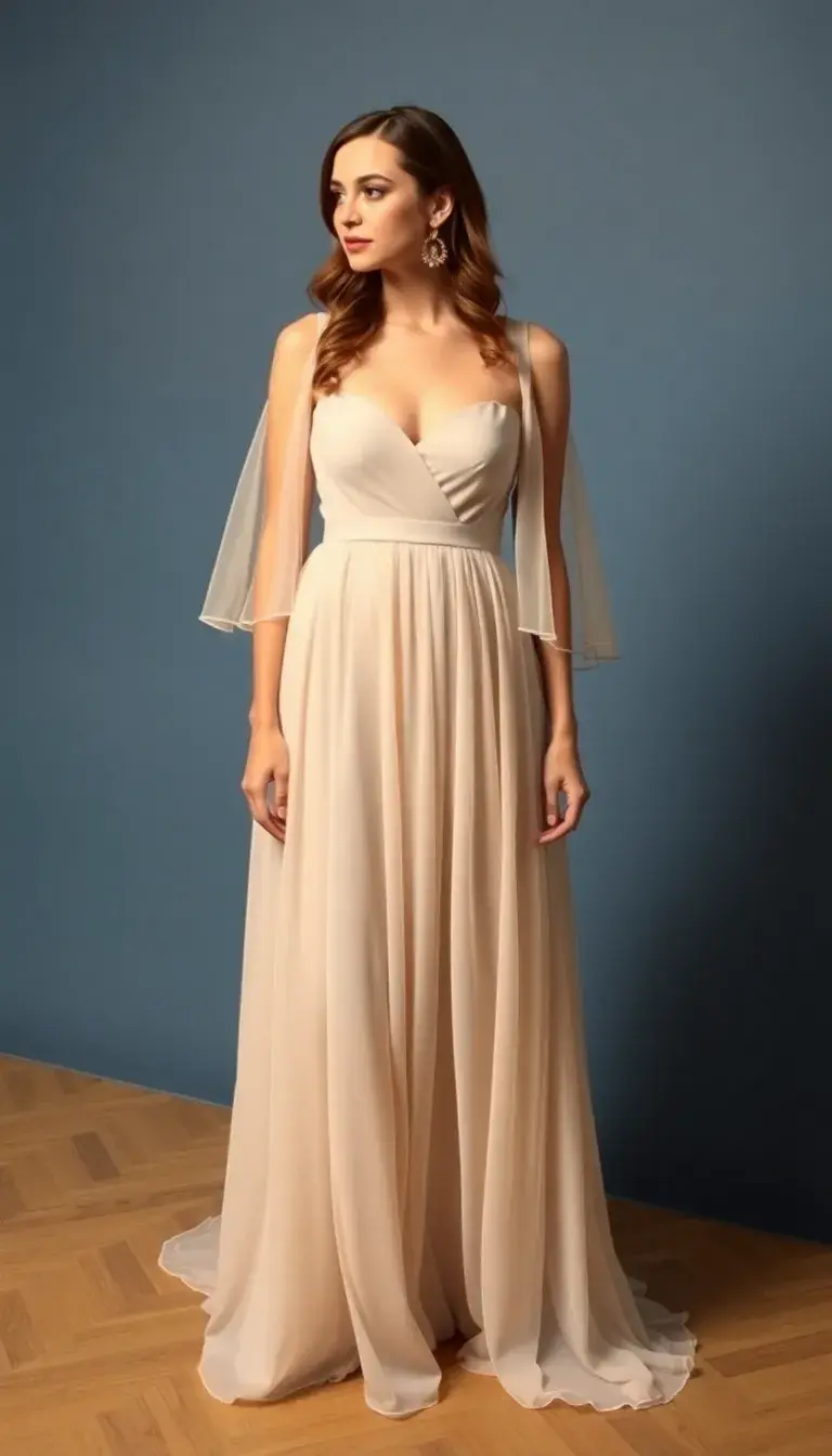 chiffon rehearsal dinner dress