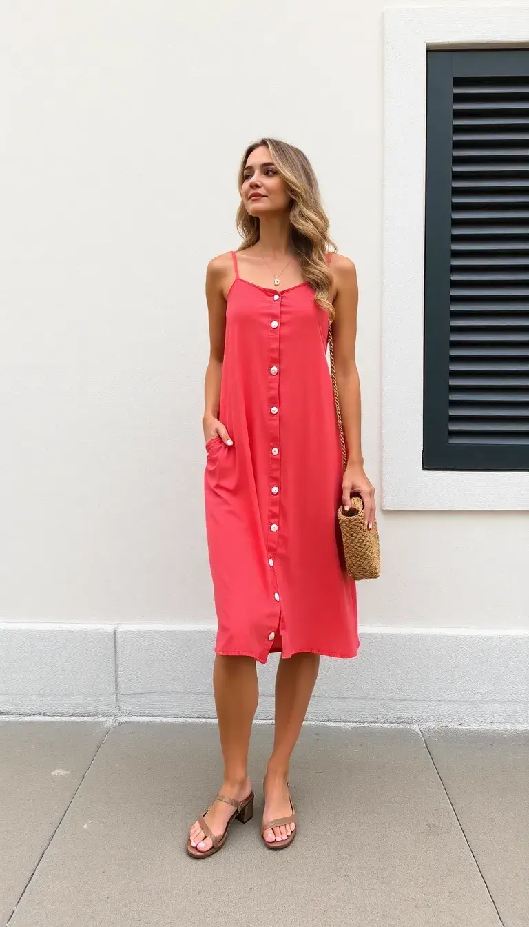 Cotton shift sundress