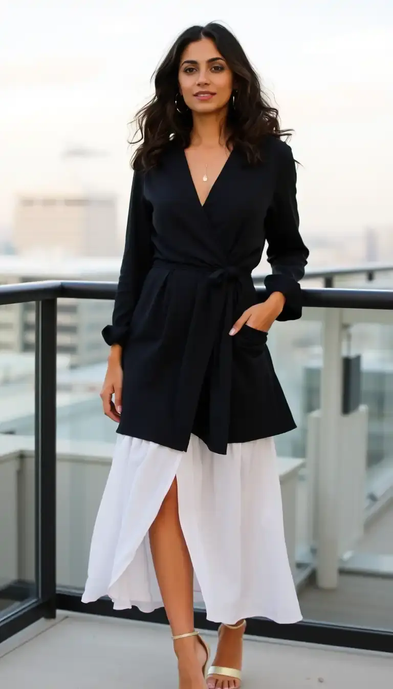 Wrap shift dress