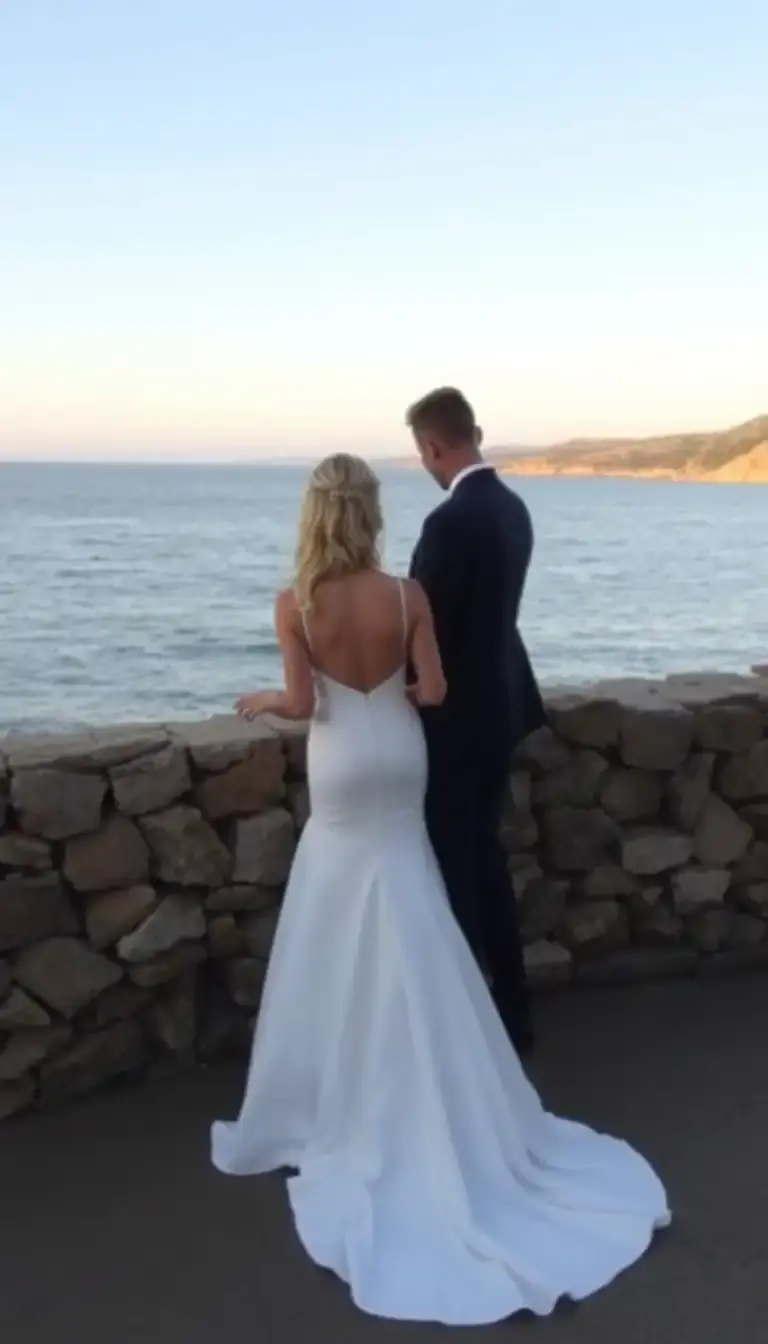 Simple mermaid wedding dress