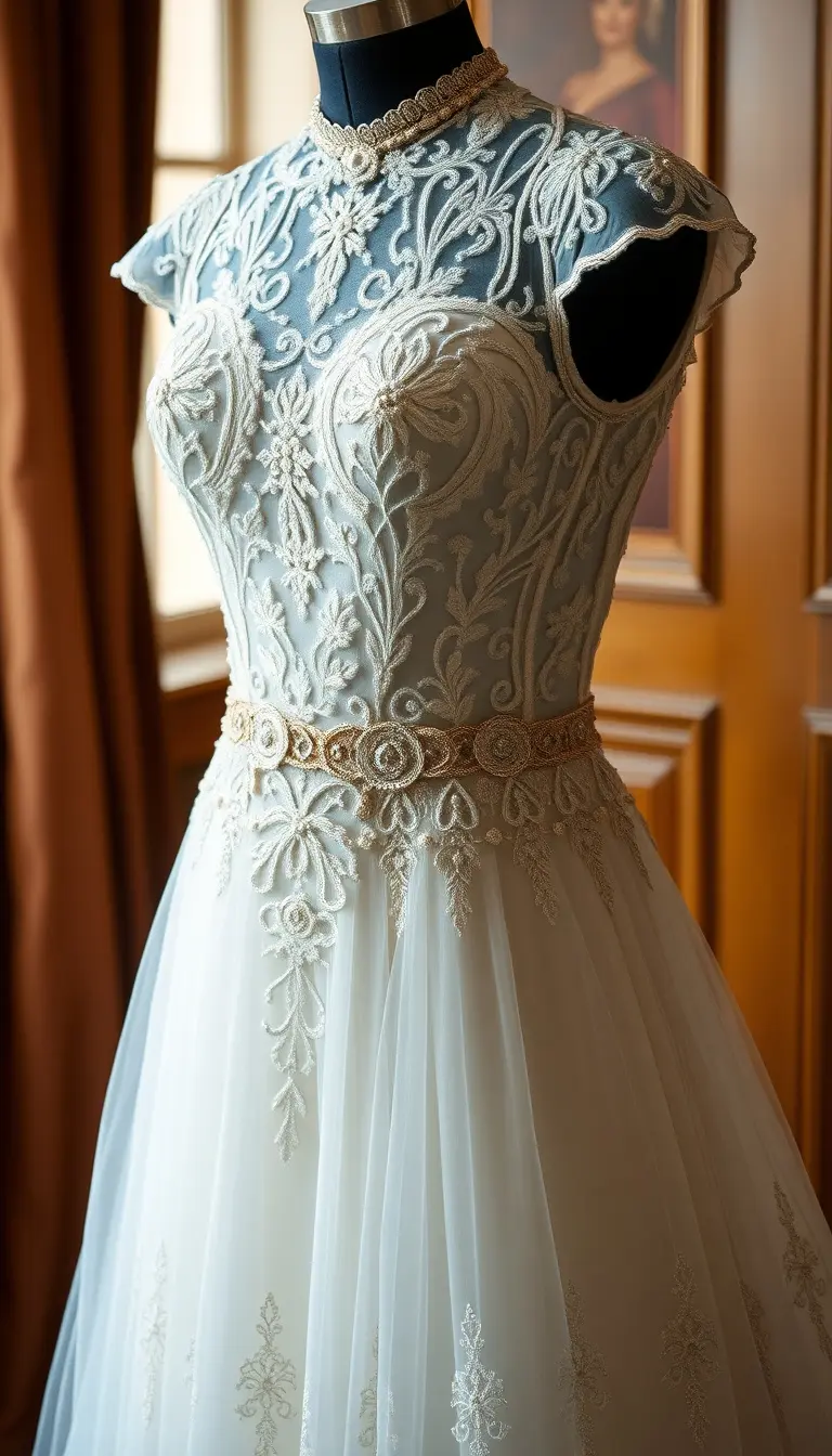 Beaded Vintage Wedding Dress