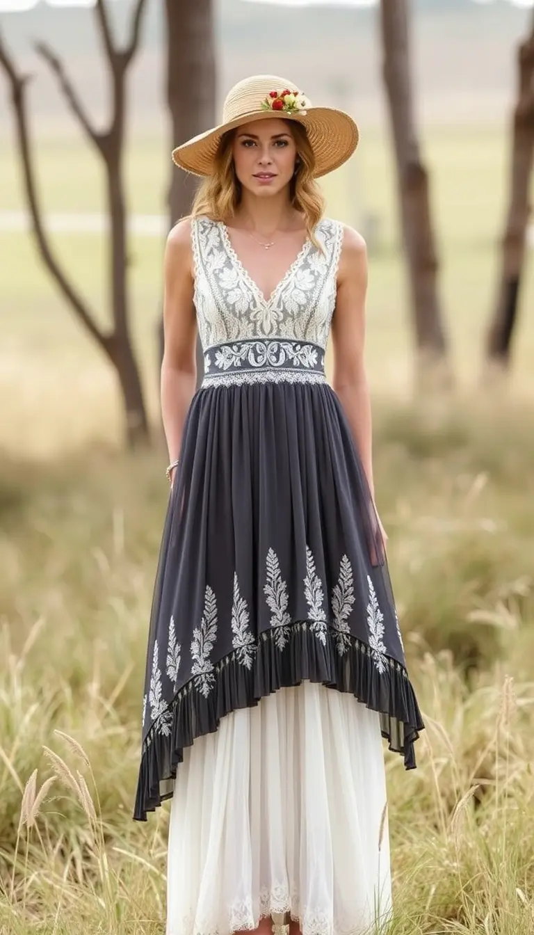 Boho Vintage Wedding Dress
