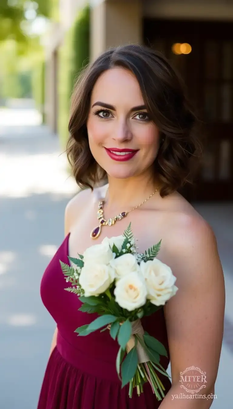 Burgundy Fall Guest Dress