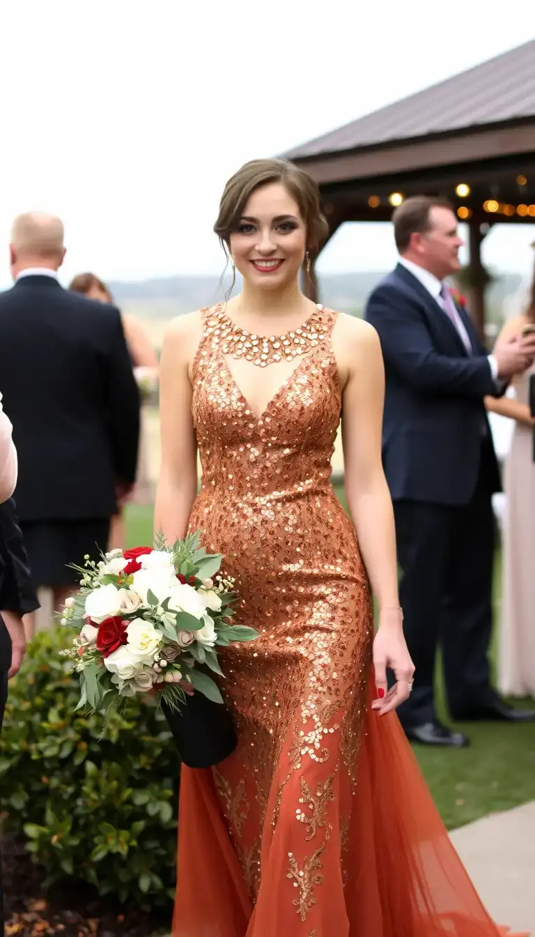 Brown Fall Guest Sequin