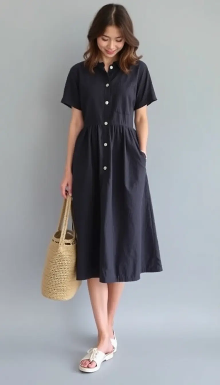 Cotton Midi Dress