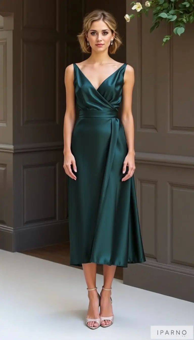 Satin Wedding Guest Dress