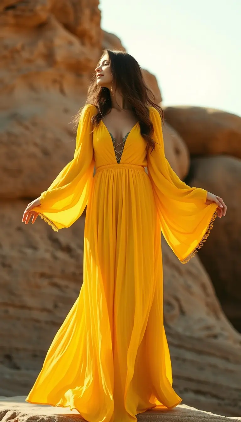 Golden Yellow Maxi Dress