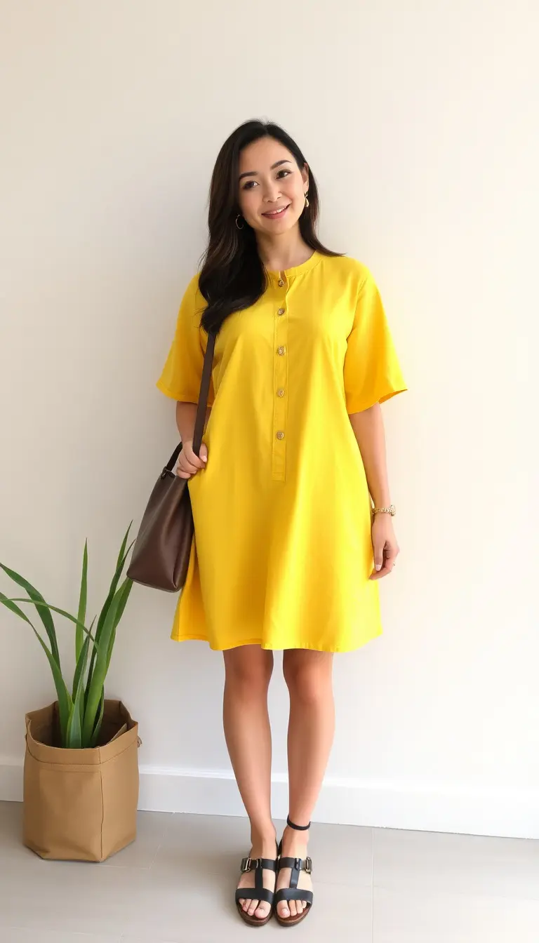 Butter Yellow Shift Dress