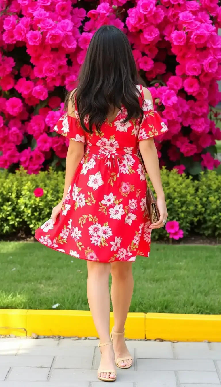 Red Floral Dress