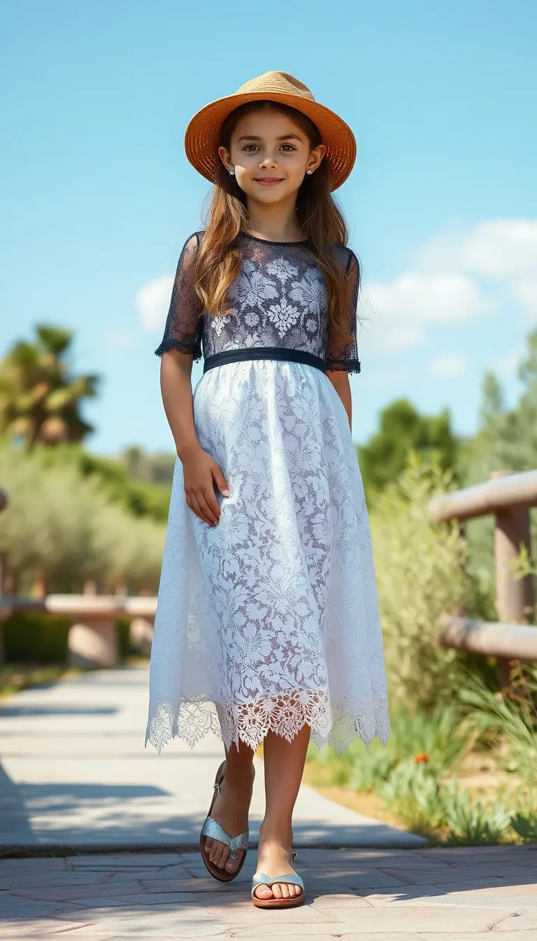 Lace Girls Midi Dress