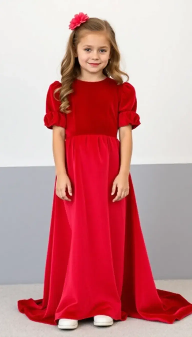 Red Velvet Girls Dress