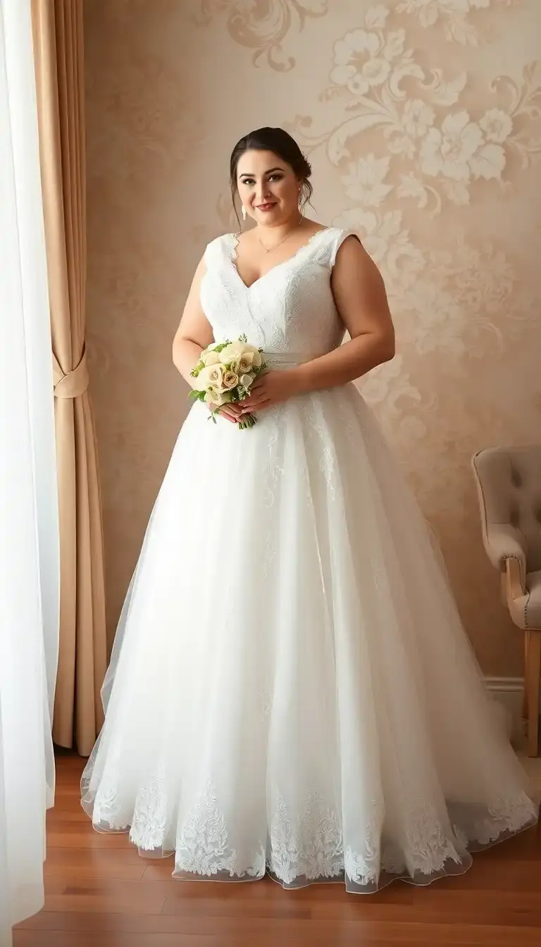 Plus size mother wedding gown