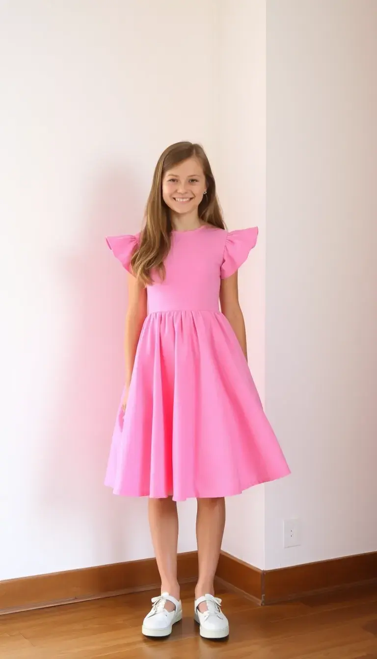 Bubblegum Pink Skater Dress