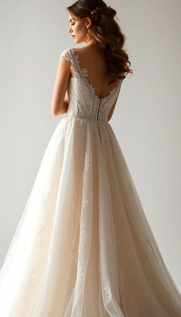 Romantic Prom Dress - Soft lace detail