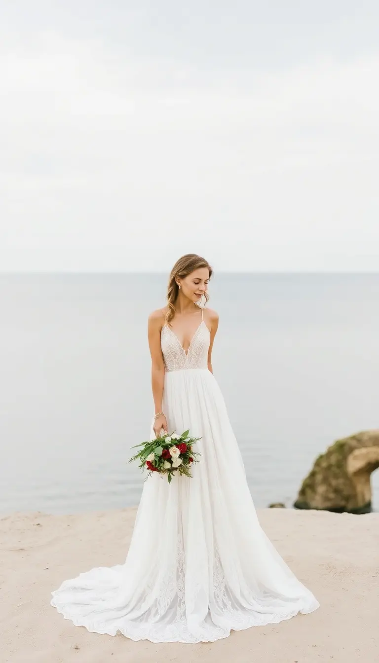 Boho A-Line Wedding Dress