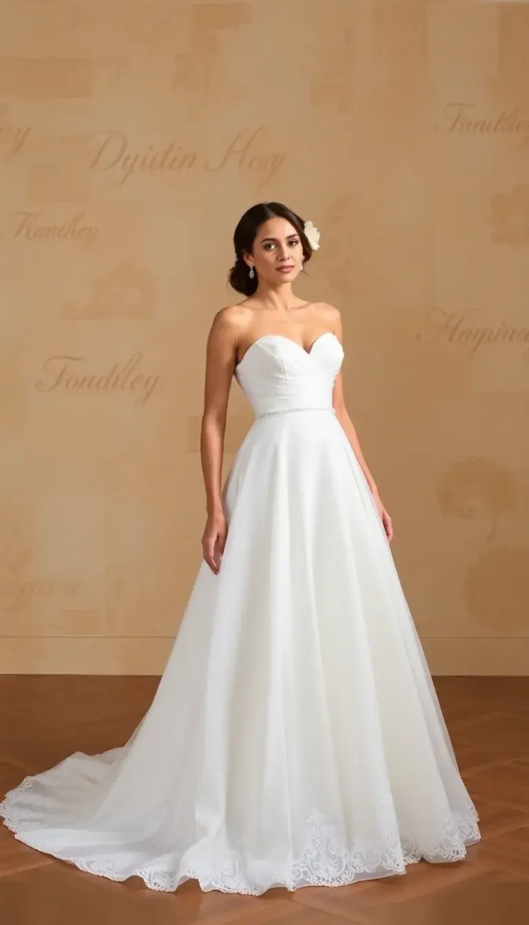 Strapless A-Line Wedding Dress