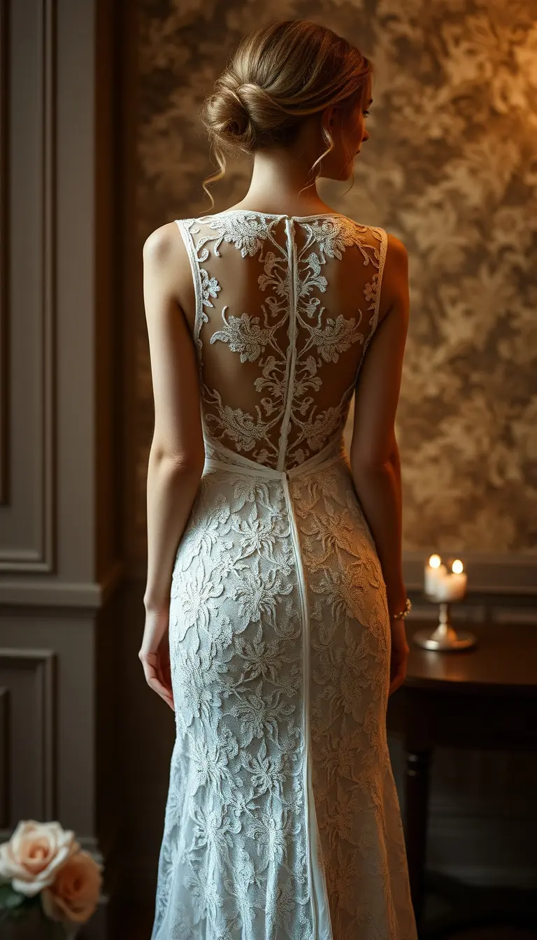 Intricate Backless Lace Dress