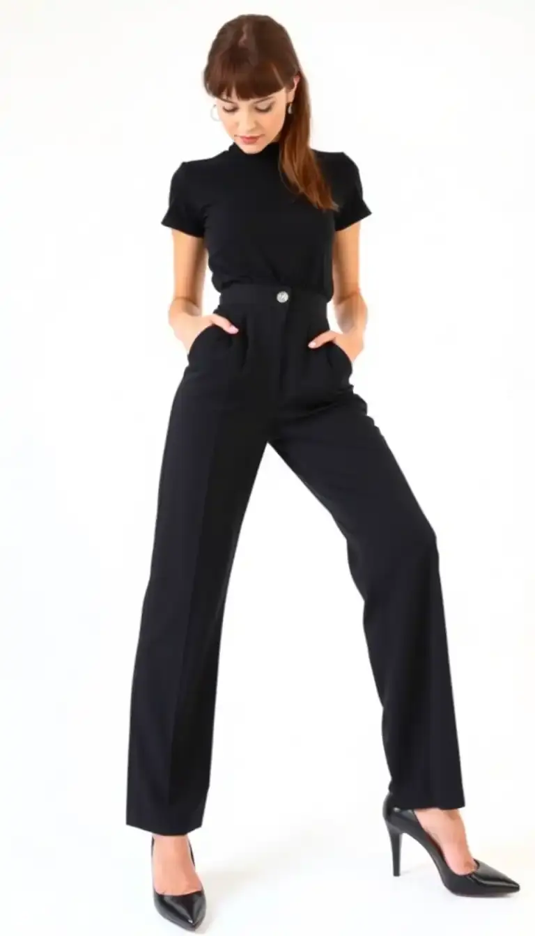 High Waist Black Dress Pants