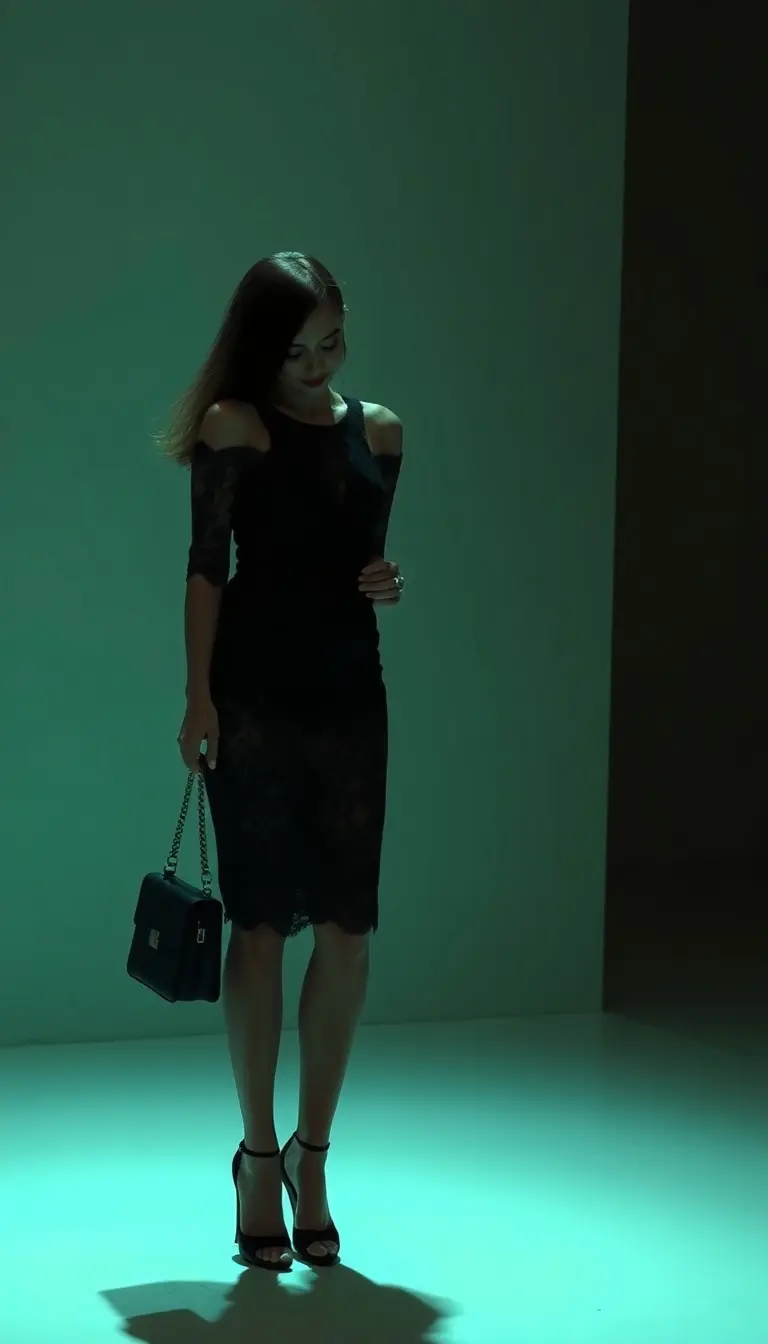 Black Lace Cocktail Dress
